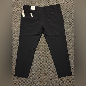 NEW Oak Hill Perfect Fit Dress Pants Mens 46X30 Charcoal Gray Flat Front Stretch